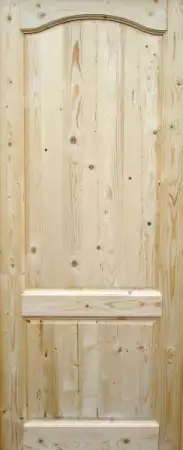 1. Снимка на Дървена врата с каса, масивна
