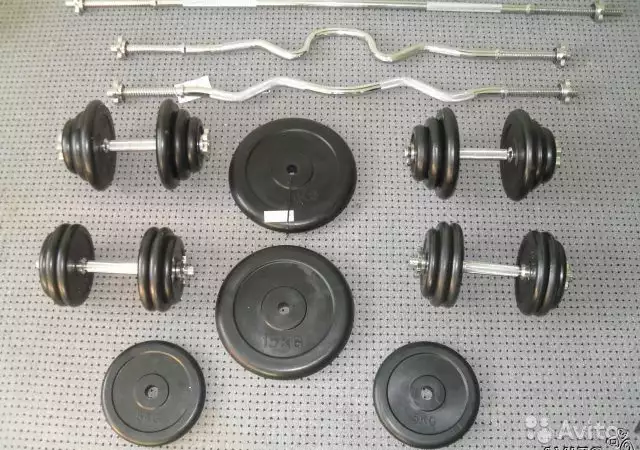 4. Снимка на Хромирани лостове ф50 ф28 ф30 и ф 25 дъмбели дискове фитнес