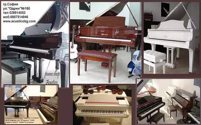 1. Снимка на Пиано, роял, китара, тромпет, флейта, кларинет, цигулка, акордеон и др.