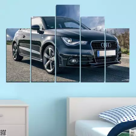 2. Снимка на Декоративно пано за стена от 5 части със спортно Audi - HD - 5