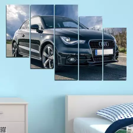 4. Снимка на Декоративно пано за стена от 5 части със спортно Audi - HD - 5