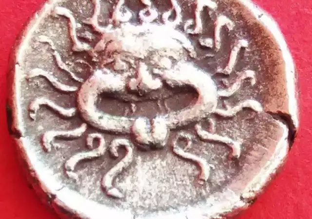 Тракйска антична сребърна драхма Аполониа 5 - 4 век пр. н.