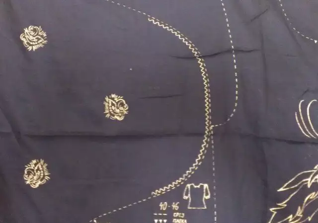 4. Снимка на Черен плат на кройки за пролетно летни дамски блузи , 40 - 46