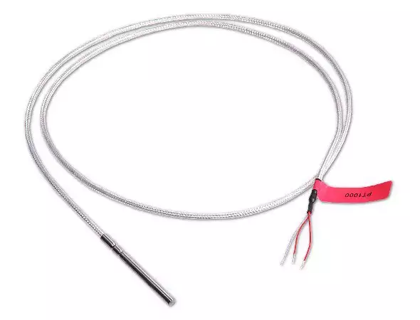 1. Снимка на PT1000 температурен датчик с водоустойчив тефлонов кабел 1m