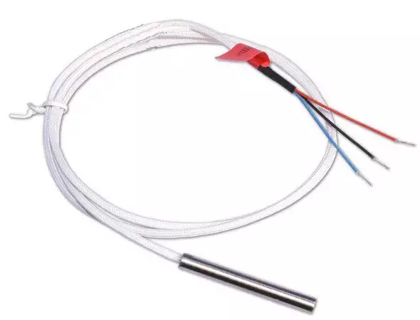 1. Снимка на PT1000 Температурен сензор с фибростъкло кабел 1 метър