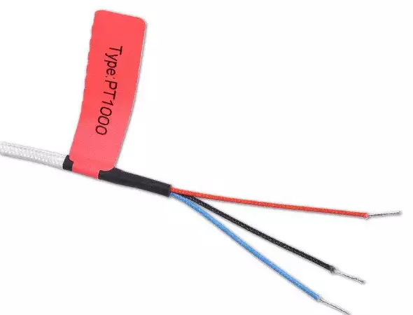 2. Снимка на PT1000 Температурен сензор с фибростъкло кабел 1 метър