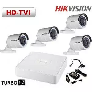ПРОМОЦИЯ Комплект за видеонаблюдение HDTVI с 4 външни камери