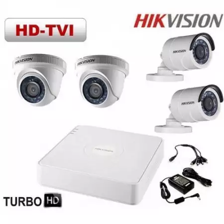 Система за видеонаблюдение HD - TVI с 4 камери HIKVISION