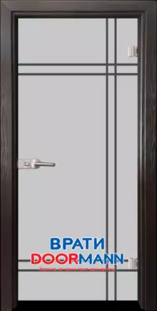Стъклена интериорна врата, Gravur G 13 - 8, каса Венге