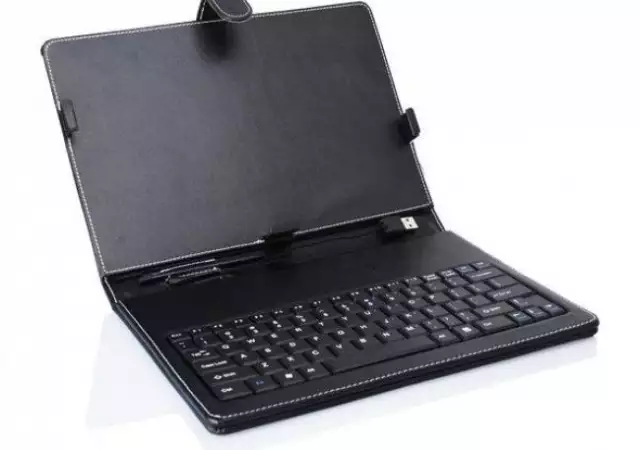 1. Снимка на Калъф с клавиатура за таблет - 7 инча - USB - ЧЕРЕН