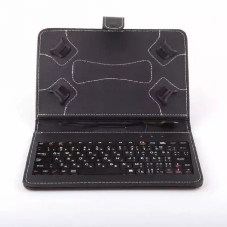 Калъф с клавиатура за таблет - 7 инча - USB - ЧЕРЕН