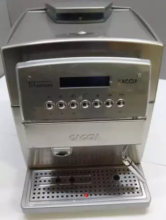1. Снимка на Espresso кафе машина Gaggia Titanium Offise иноксов панел.