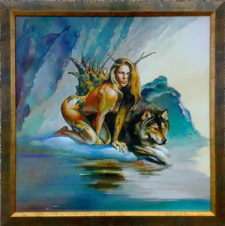 1. Снимка на Никол Кидман с вълк - фентъзи, картина