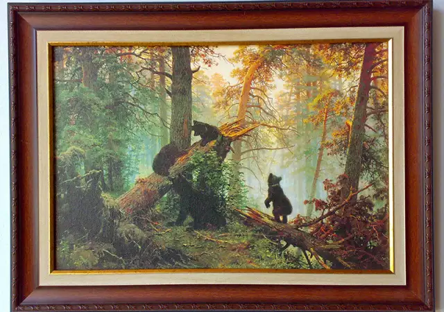 1. Снимка на Утро в боровата гора, Иван Шишкин, картина