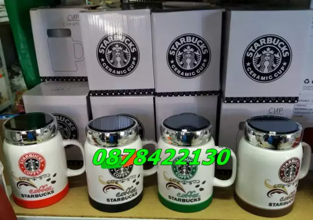 ПРОМО Керамична Термо чаша Starbucks 2 МОДЕЛА термочаша Ста
