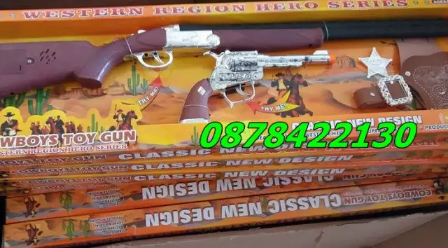 ПРОМО Каубойски детски комплект играчка с пушка и пистолет