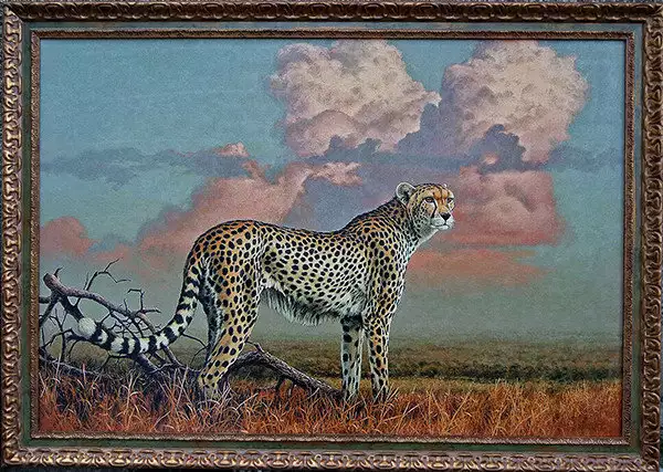 Небето на саваната - гепард, картина, живопис