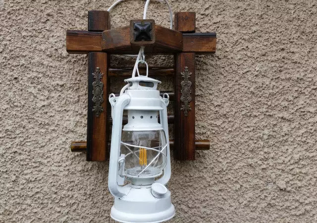 4. Снимка на Стенна лампа фенер - Ретро аплик винтидж