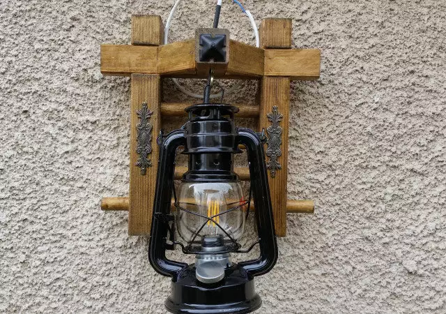 7. Снимка на Стенна лампа фенер - Ретро аплик винтидж
