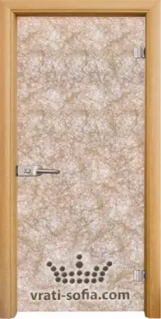1. Снимка на Стъклена интериорна врата, Fabric G 12 - 1 Gold, каса Светъл д