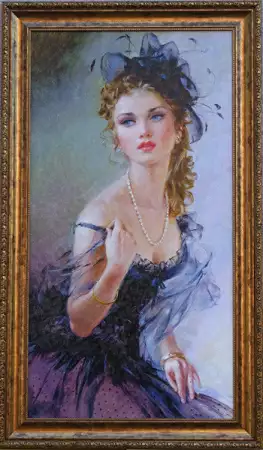 Портрет на млада жена, импресионизъм, картина