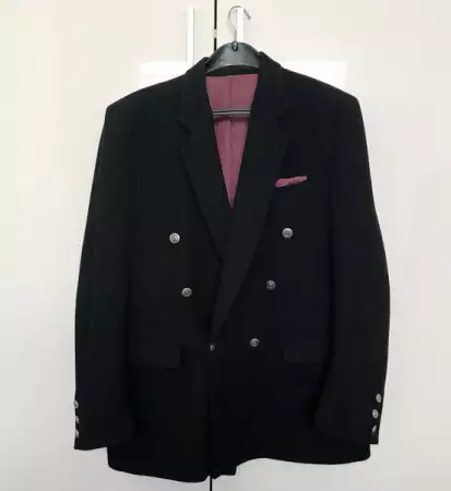 Черно зимно вълнено мъжко сако PARIS Collection