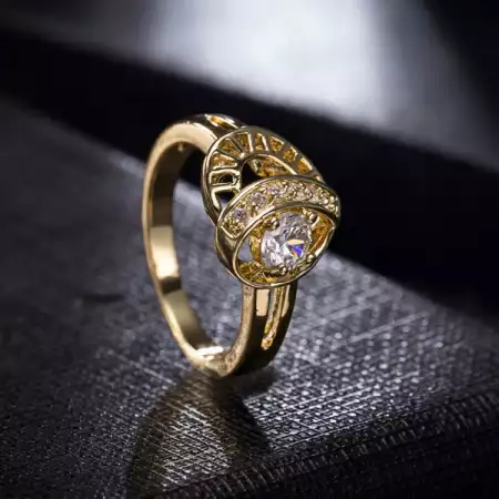 3. Снимка на Изящен романтичен пръстен , , Сърце, , с кубичен цирконий