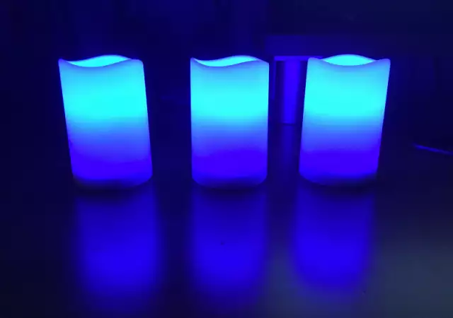 5. Снимка на LED свещи с дистанционно управление и сменящи се цветове