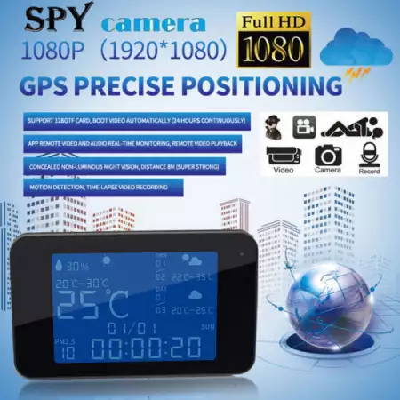 Метеостанция - часовник със скрита ip wi - fi камера