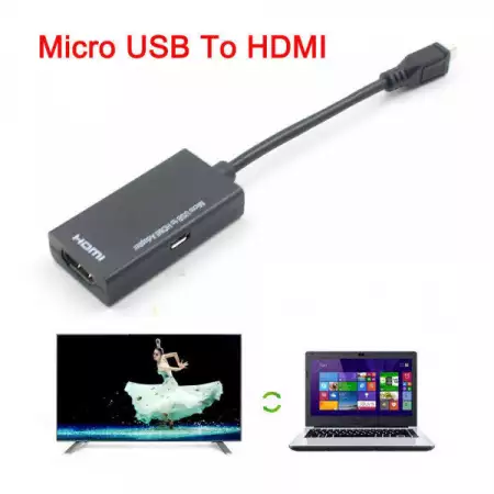 1. Снимка на Адаптор Micro USB към HDMI 1080p MHL HDTV кабел
