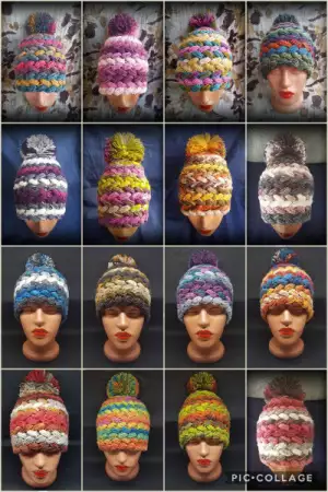10. Снимка на Плетен комплект шапка и шал ръчна изработка.