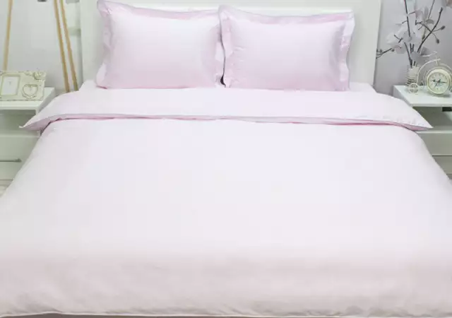 Спален комплект памучен сатен едноцветен