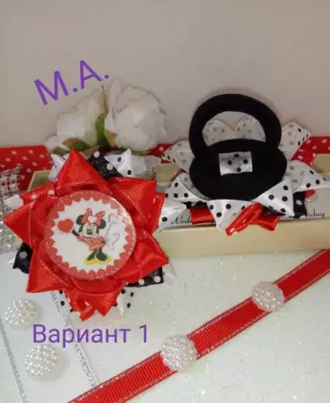 7. Снимка на Най - сладките детски лaстици или шноли с панделка МИНИ МАУС