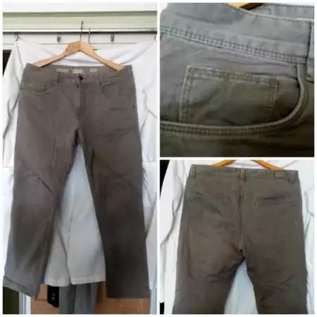 1. Снимка на Панталон - Дънки тъмно зелени 5 - Pockets