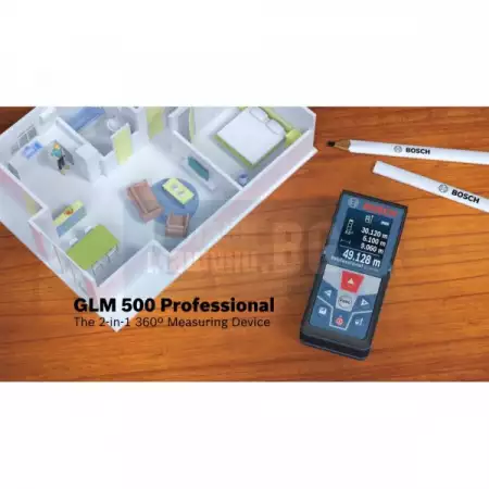 Лазерна ролетка със сензор за наклон Bosch GLM 500 Professional 0.05 – 50 m, ± 1.5 mm, 2в1 360° 