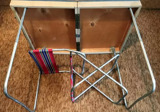 1. Снимка на Сгъваем къмпинг сет: маса със стол за пикник (куфар)