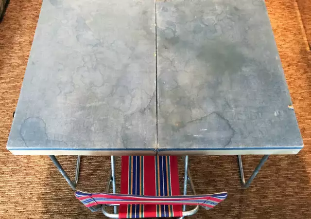Сгъваем къмпинг сет: маса със стол за пикник (куфар)