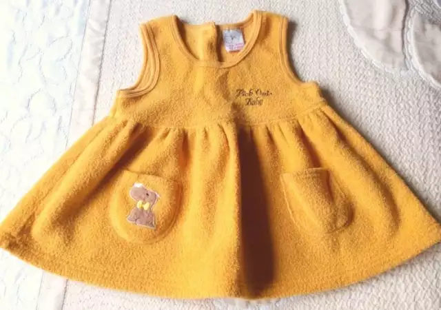 Жълта детска рокля Baby babu плътна