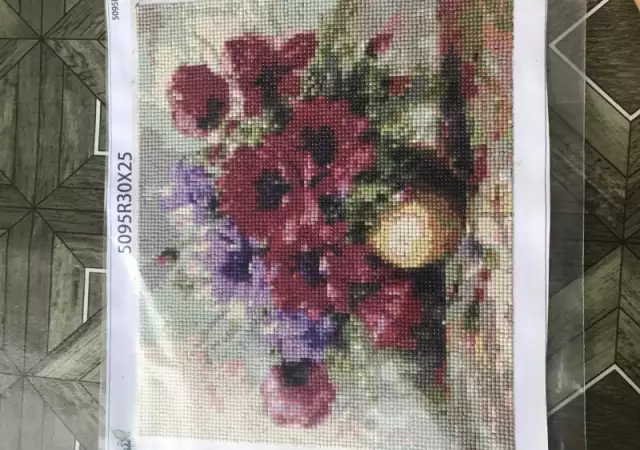 1. Снимка на Диамантен гоблен Вазата с цветята 