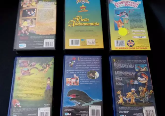 5. Снимка на VHS видео касетки с анимация на италиански 5бр. CAPPUCCETTO