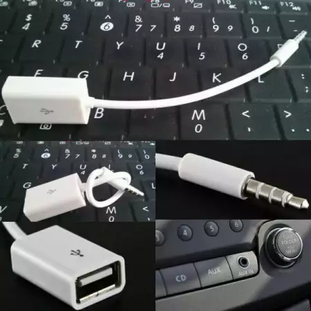5. Снимка на AUX кабел - женско USB Към 3.5мм жак