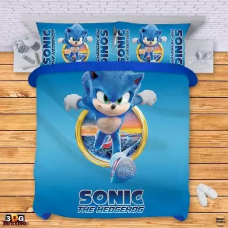 1. Снимка на Комплект спално бельо - За фенове на Sonic. Модел - 002 - 467