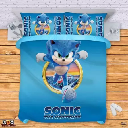 2. Снимка на Комплект спално бельо - За фенове на Sonic. Модел - 002 - 467