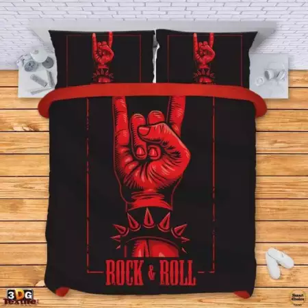 1. Снимка на Комплект спално бельо - Rock and Roll. Модел - 002 - 510