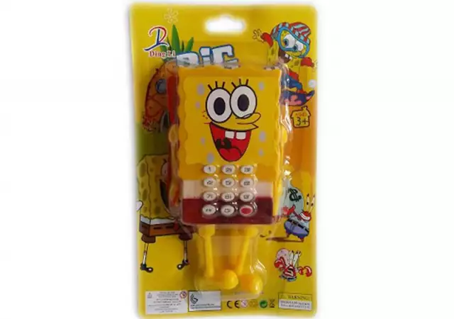 1. Снимка на Детска играчка музикален телефон Спондж Боб Sponge Bob