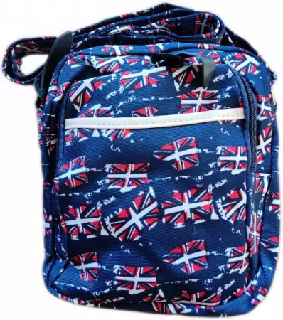 Чанта за рамо с два ципа и с дълга дръжка Знаме UK