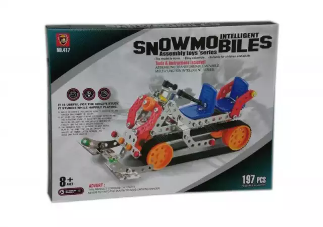Детски конструктор с метални части Снегомобил