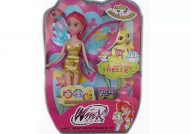 1. Снимка на Кукла Уинкс с червена коса и с домашен любимец Winx