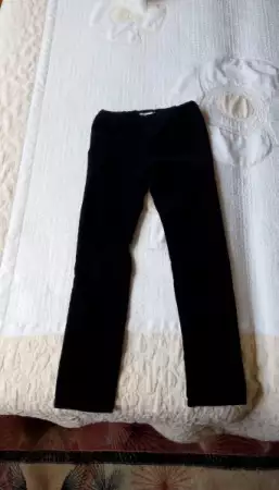 5. Снимка на Детски черен кадифен панталон - джинси H M 6 - 8 годишно моми