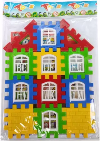 1. Снимка на Конструктор Къща с прозорци многоцветна